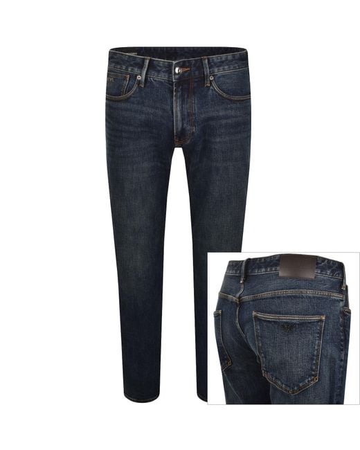 Armani Blue Emporio J06 Slim Fit Jeans for men