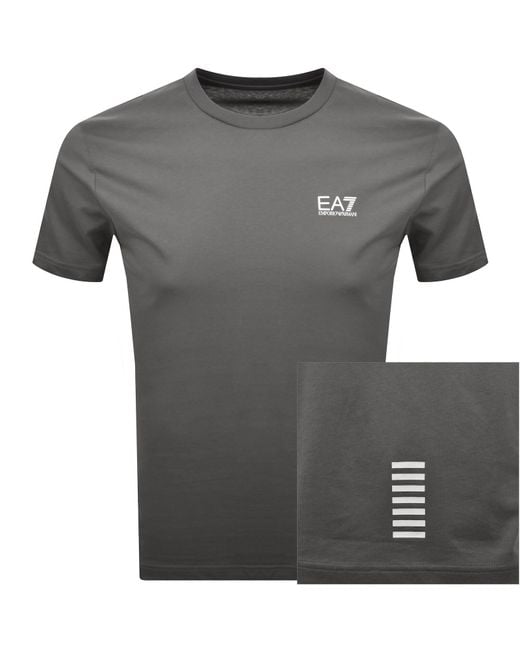 EA7 Gray Emporio Armani Logo T Shirt for men