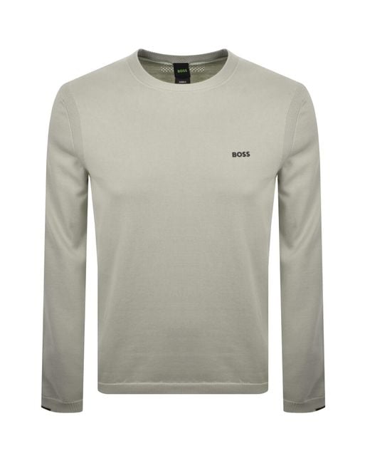 Boss Gray Boss Ever X Crew Neck Jumper for men