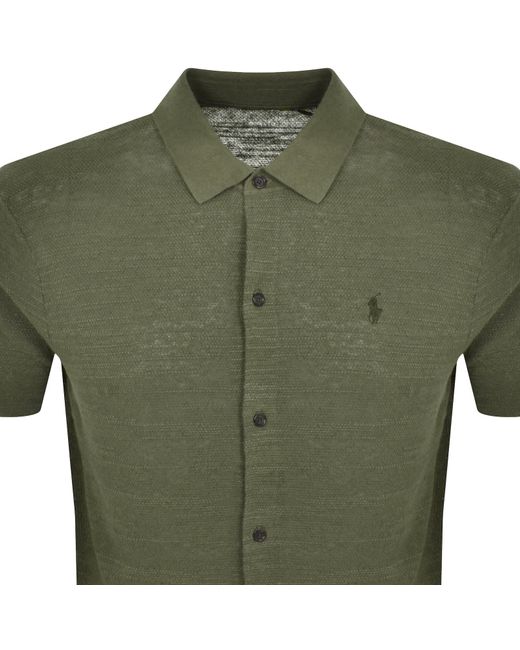Ralph Lauren Green Short Sleeve Polo Shirt for men