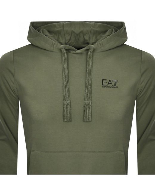 EA7 Green Emporio Armani Logo Hoodie for men