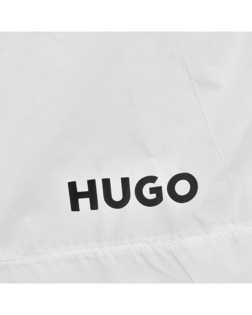 HUGO White Haiti Swim Shorts for men