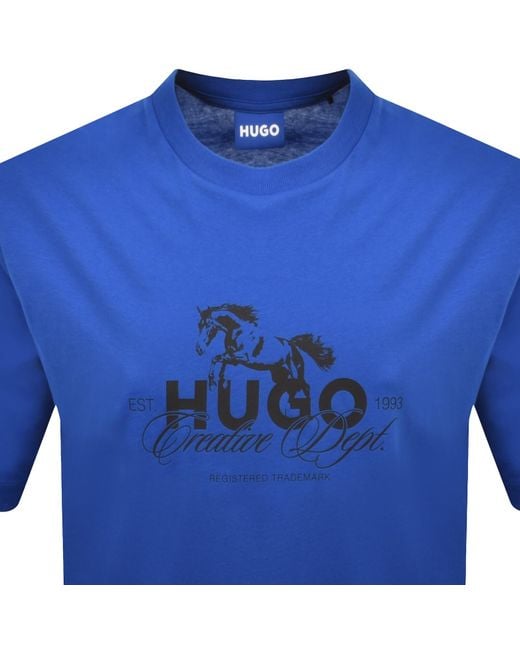HUGO Blue Nurobos T Shirt for men