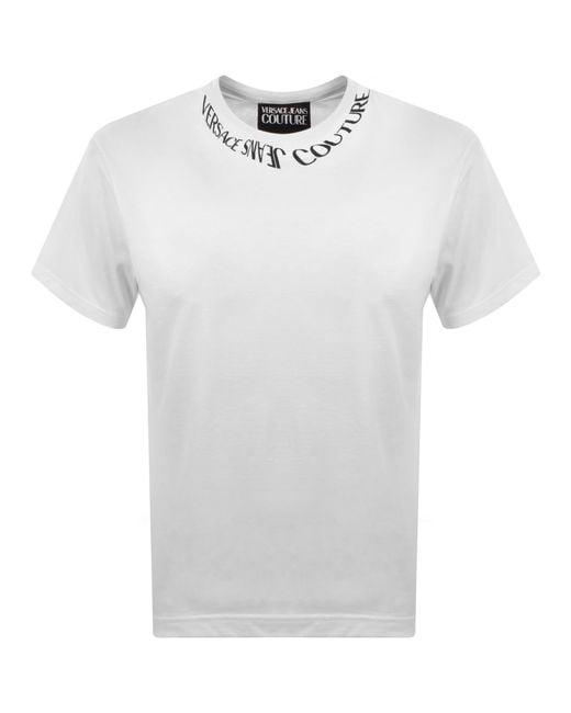 Versace Jeans White Couture Logo T Shirt for men
