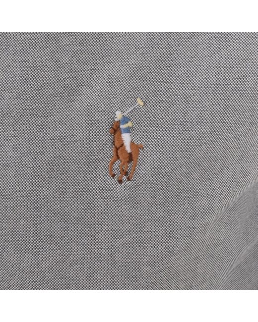 Ralph Lauren Gray Oxford Long Sleeved Shirt for men