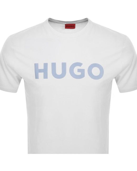 HUGO White Dulivio U242 T Shirt for men