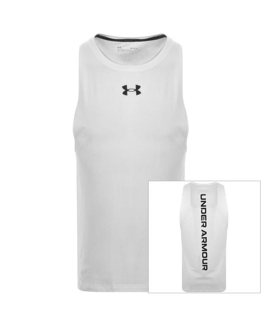 Under Armour White Baseline Cotton Vest for men