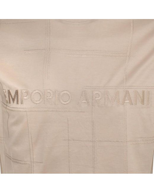 Armani Natural Emporio Lounge Logo T Shirt for men