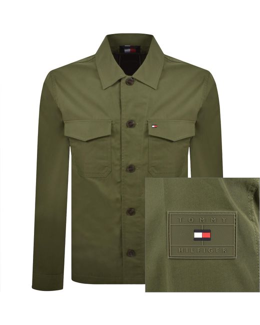 Tommy Hilfiger Green Nylon Overshirt for men
