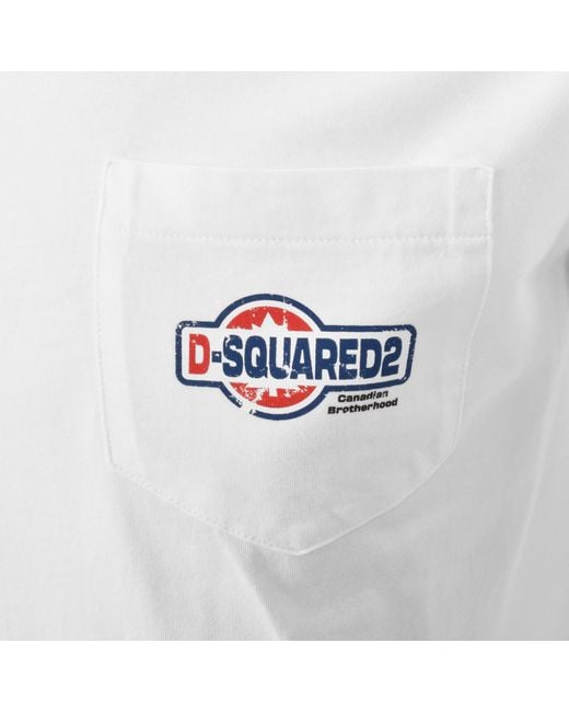 DSquared² White Pocket T Shirt for men