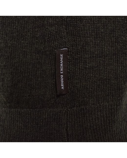ARMANI EXCHANGE Black Knit Jumper for men