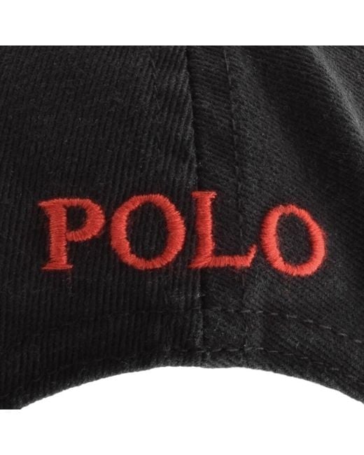 Ralph Lauren Black Classic Baseball Cap for men