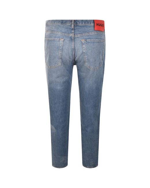 HUGO Blue 634 Tapered Fit Jeans Mid Wash for men