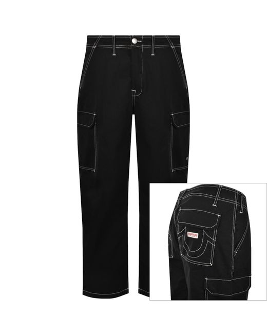 TRUE RELIGION Ripstop Cargo Trousers Jet in Black for Men | Lyst