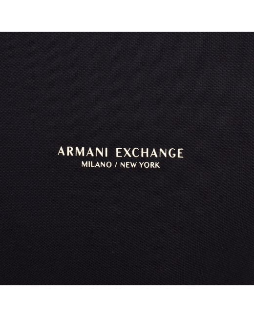 ARMANI EXCHANGE Black Polo T Shirt Deep for men