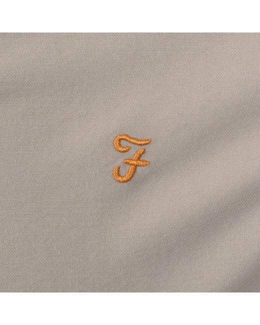 Farah Natural Farah Brewer Long Sleeve Shirt for men