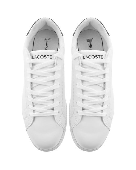 Lacoste Graduate Trainers in White for 