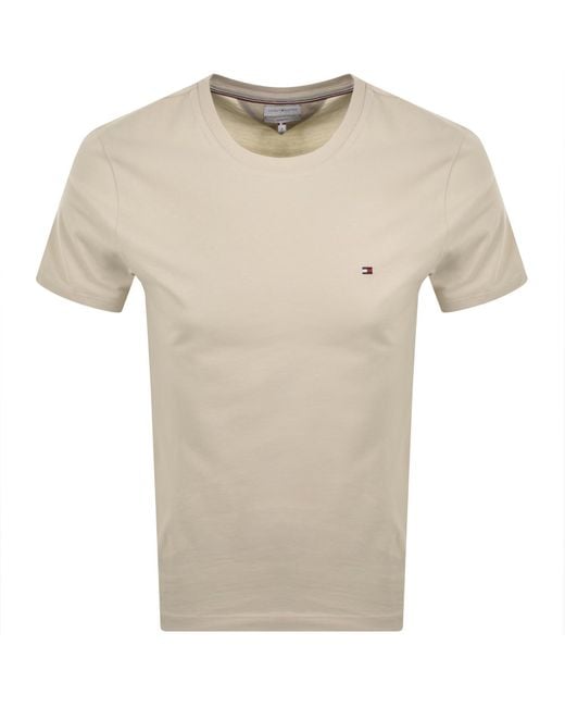 Tommy Hilfiger Natural Essential Solid T Shirt for men