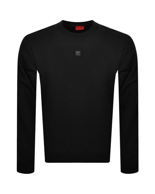 HUGO Black Dettil Relaxed Fit Sweatshirt for men