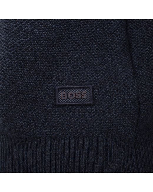 Boss Blue Boss Kencel Knit T Shirt Dark for men