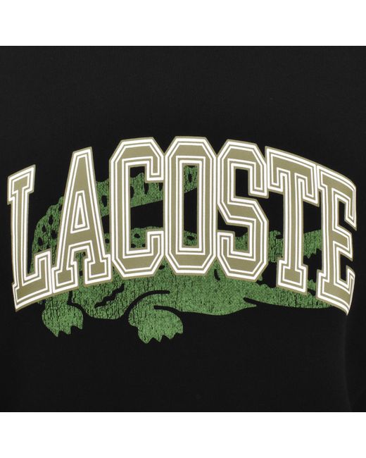 Lacoste Black Crew Neck Sweatshirt for men