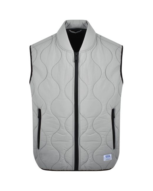 HUGO Gray Bohotino Slim Fit Quilted Gilet for men