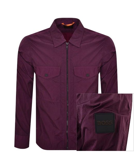 Boss Purple Boss Lovel Full Zip Overshirt for men