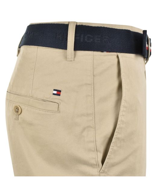 Tommy Hilfiger Natural Denton 9.5 Inch Twill Shorts for men