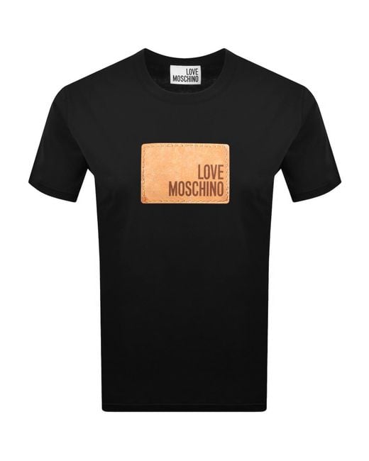 Moschino Black Graphic T Shirt for men