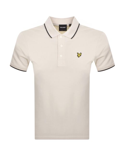 Lyle & Scott Natural Tipped Polo T Shirt for men
