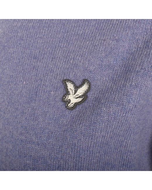 Lyle & Scott Purple Lambswool Jumper for men