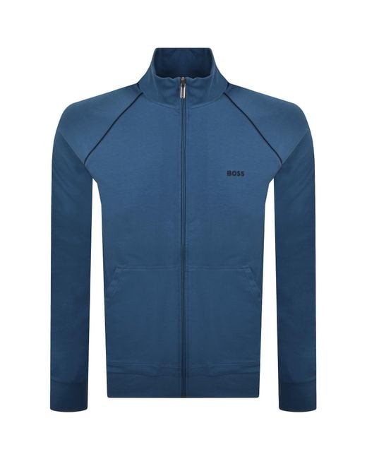 BOSS BUSINESS Blue Boss Mix And Match Full Zip Sweatshirt for men