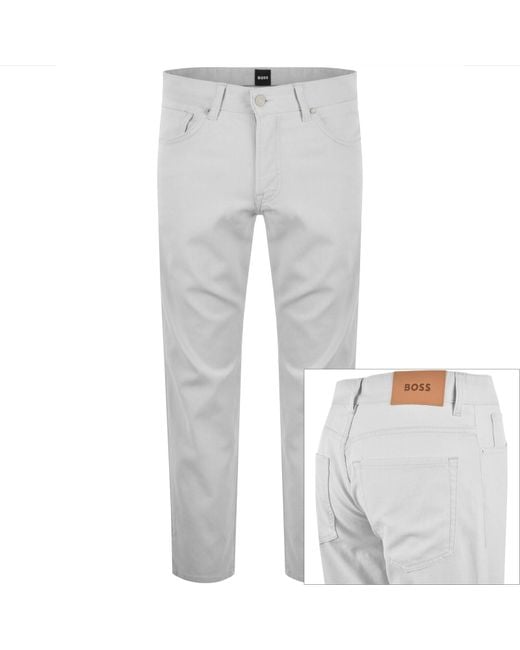 BOSS BUSINESS Gray Boss Re Maine 5 Trousers for men