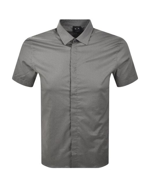 ARMANI EXCHANGE Gray Pattern Shirt for men