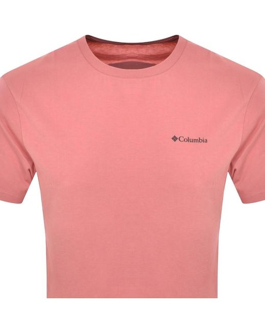 Columbia Pink North Cascades T Shirt for men