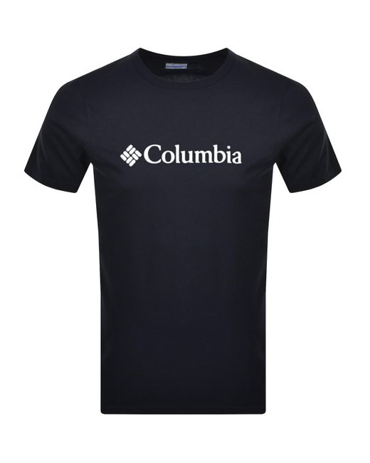 Columbia Blue Basic Logo T Shirt for men
