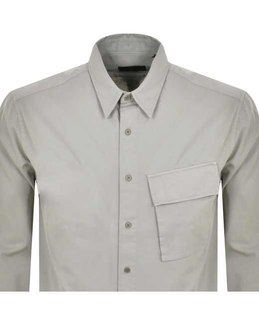Belstaff Gray Scale Long Sleeved Shirt for men