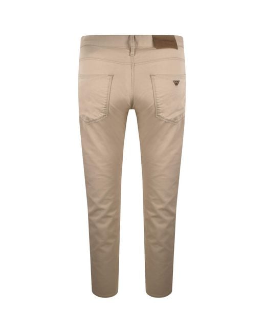 Armani Natural Emporio J06 Slim Fit Trousers for men