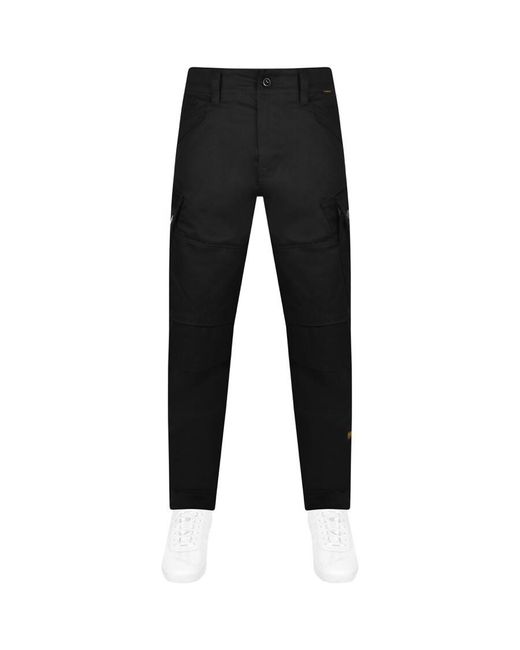 G-Star RAW Black Raw Tapered Cargo Trousers for men