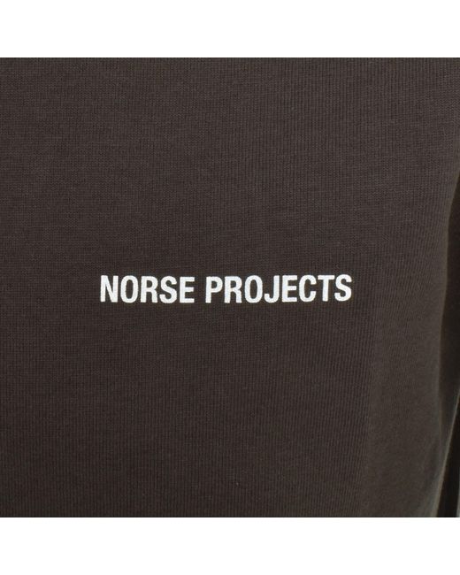 Norse Projects Black Johannes Logo T Shirt for men