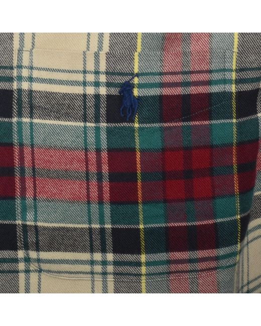 Ralph Lauren Gray Check Long Sleeve Shirt for men