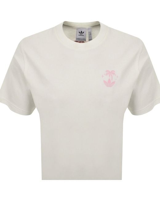 Adidas Originals White Retro Keychain T Shirt Off for men