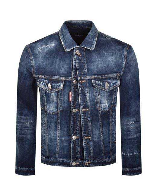 DSquared² Men's Blue Double Front Denim Jacket