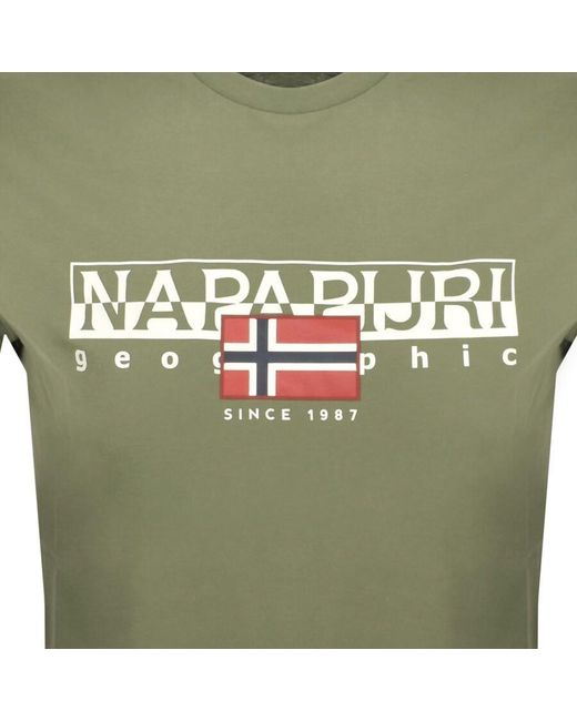 Napapijri Green S Aylmer T Shirt for men