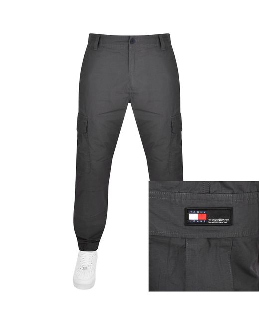 Tommy Hilfiger Gray Ethan Cargo Trousers for men