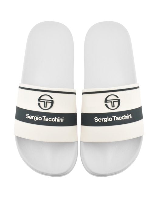 Sergio Tacchini White Caspio Sliders for men