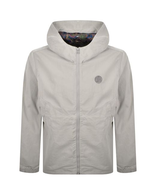 Pretty Green Gray Feltham Hooded Jacket for men