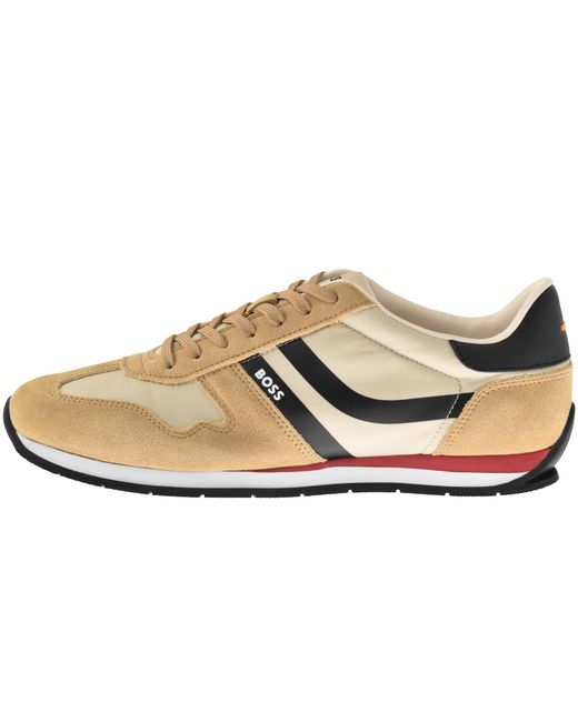 BOSS BUSINESS Natural Boss Levon Runner Trainers Open for men