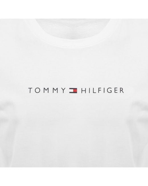 Tommy Hilfiger White Logo T Shirt for men