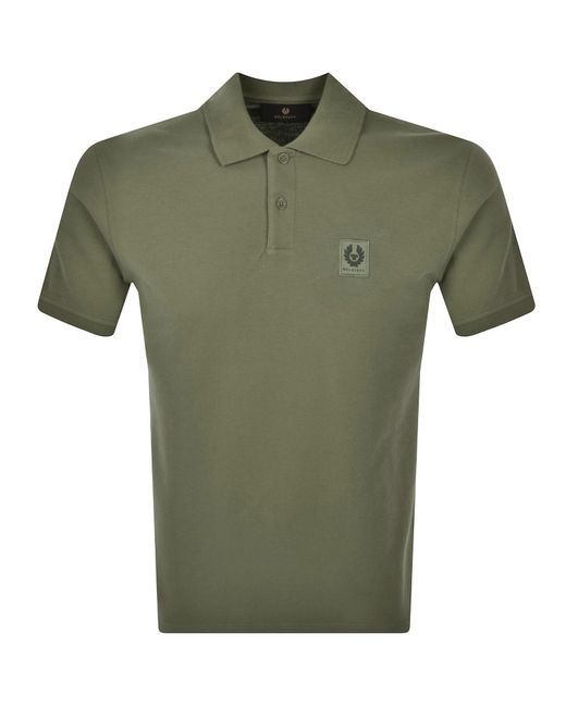 Belstaff Green Short Sleeve Polo T Shirt for men